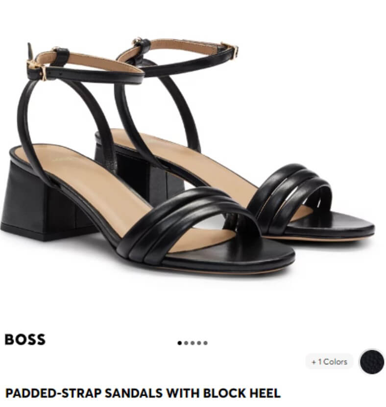 PADDED-STRAP SANDALS WITH BLOCK HEEL